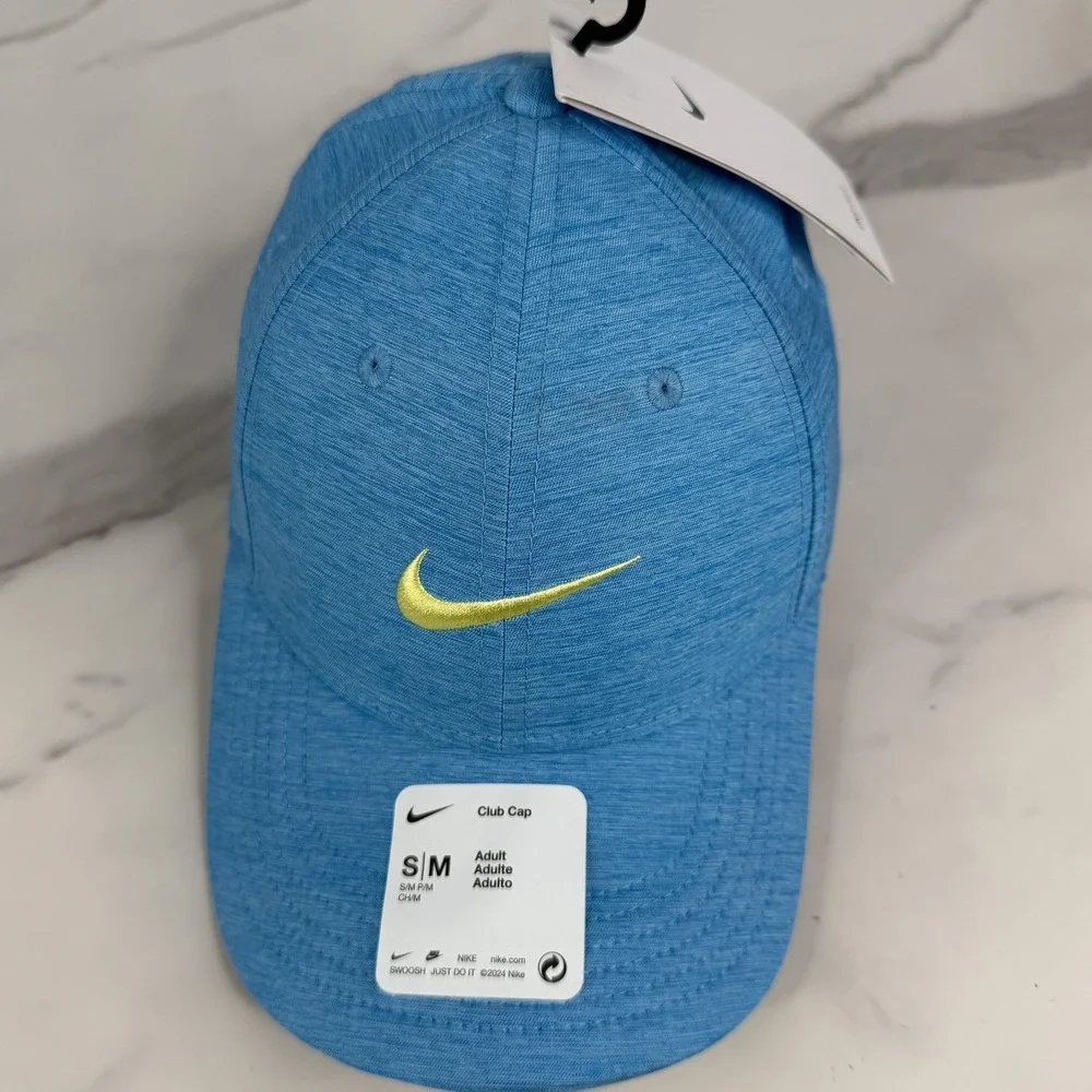 Nike Hat Cap Strap Back Mens S/M Blue Dri-FIT Club Cap Training Unisex‎